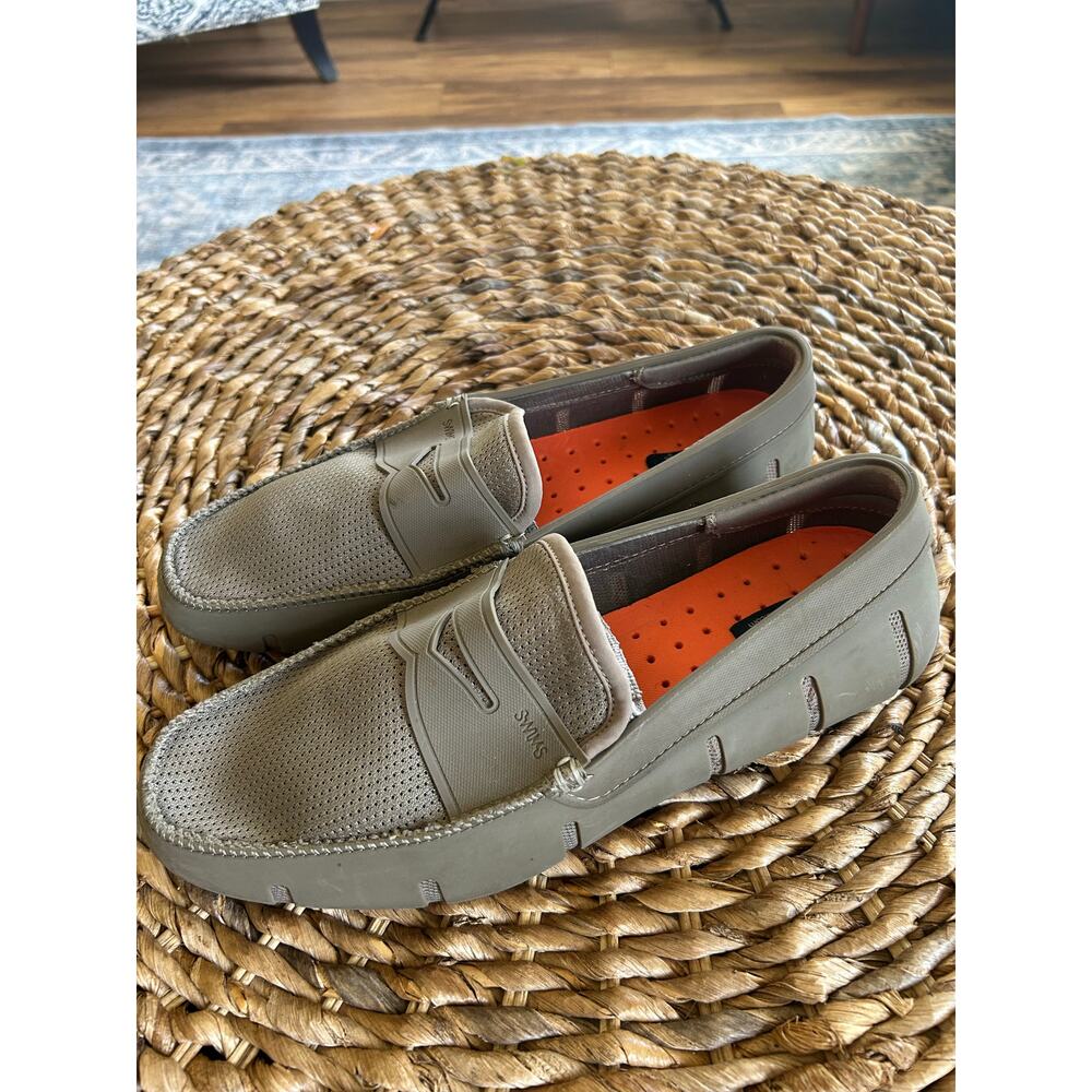 SWIMS Water Resistant Penny Loafer in Tan, Size 10